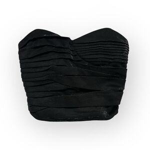 NWT DO+BE Black Ruched Corset Top Size Small